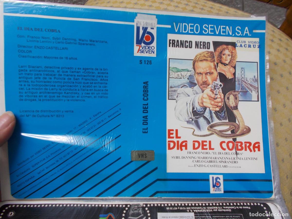 Cin&eacute;ma: EL DIA DEL COBRA&acute;CARATULA ORIGINAL DE VIDEO CLUB &acute;SOLO CARATULA &acute;''''