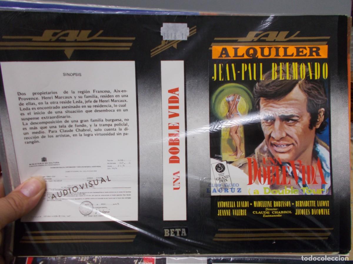 Cin&eacute;ma: UNA DOBLE VIDA&acute;CARATULA ORIGINAL DE VIDEO CLUB &acute;SOLO CARATULA &acute;''''