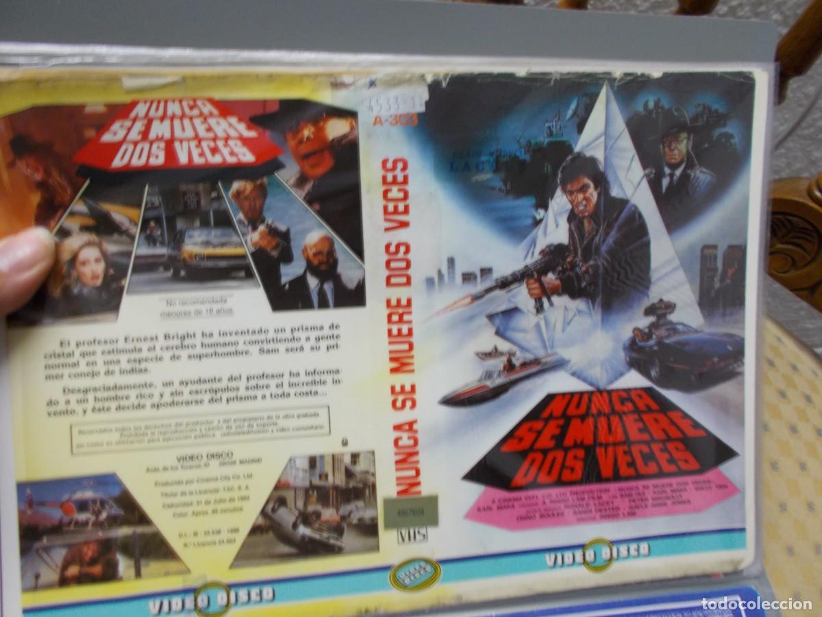 Cinema: NUNCA SE MUERE DOS VECES &acute;CARATULA ORIGINAL DE VIDEO CLUB &acute;SOLO CARATULA &acute;''''