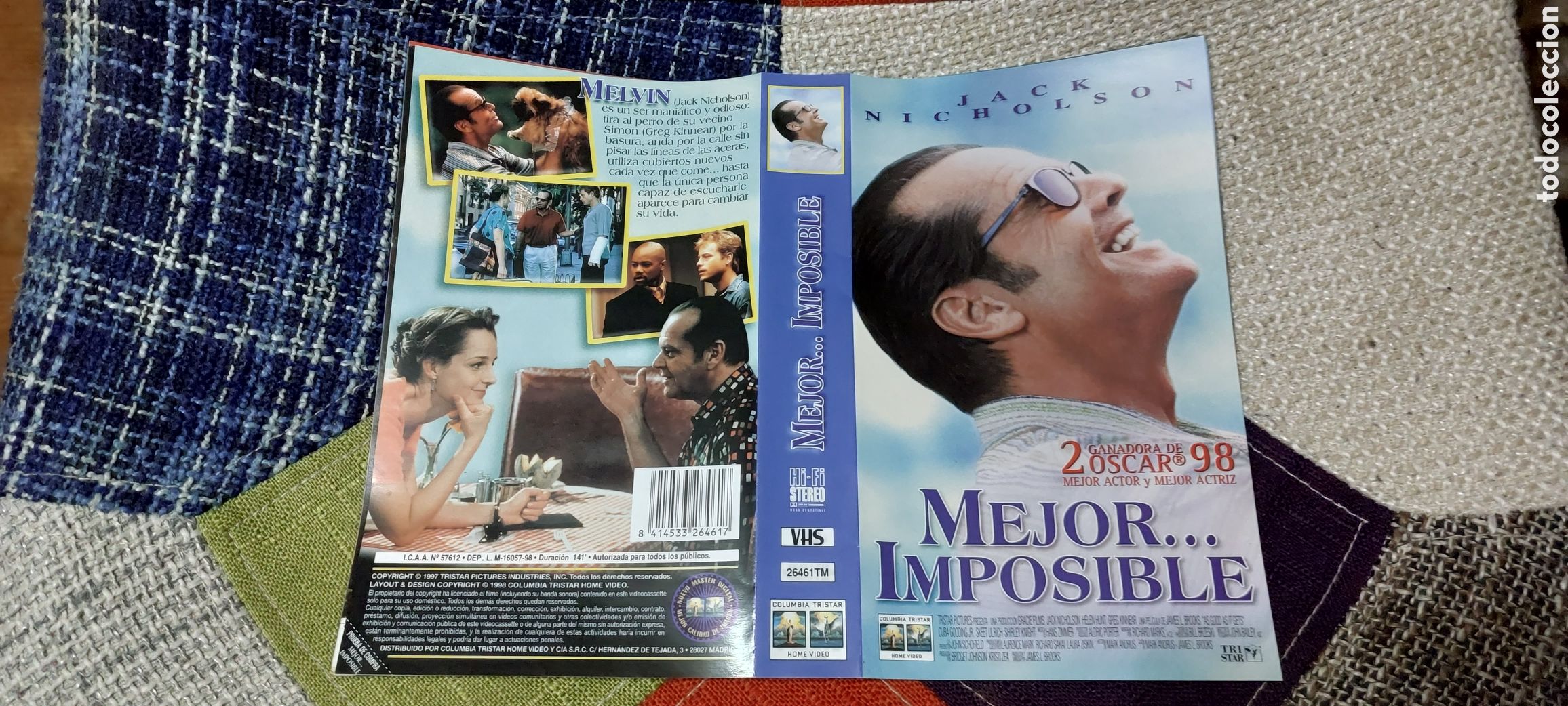 Cine: Car&aacute;tula Pel&iacute;cula VHS Mejor Imposible