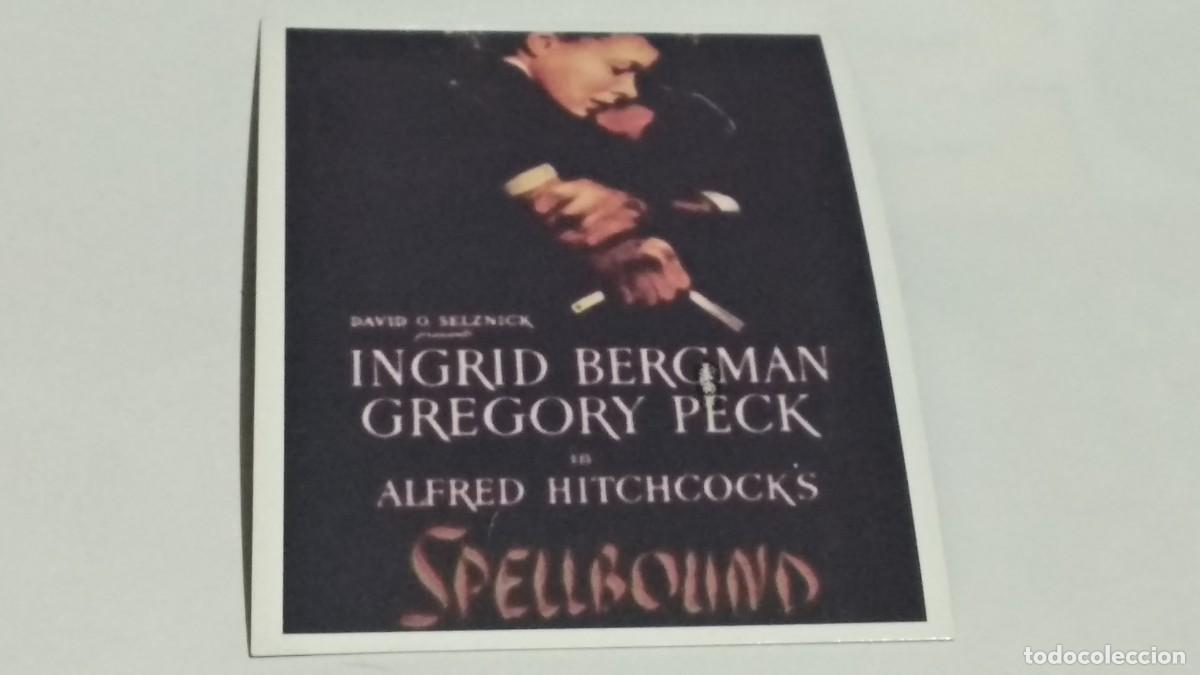 Cine: IMAN CARTEL PELICULA ALFRED HITCHCOCK&acute;S (SPELLBOLIND ) INGRID BERGMAN, GREGORY P - 6 X 5 CM SIN USAR