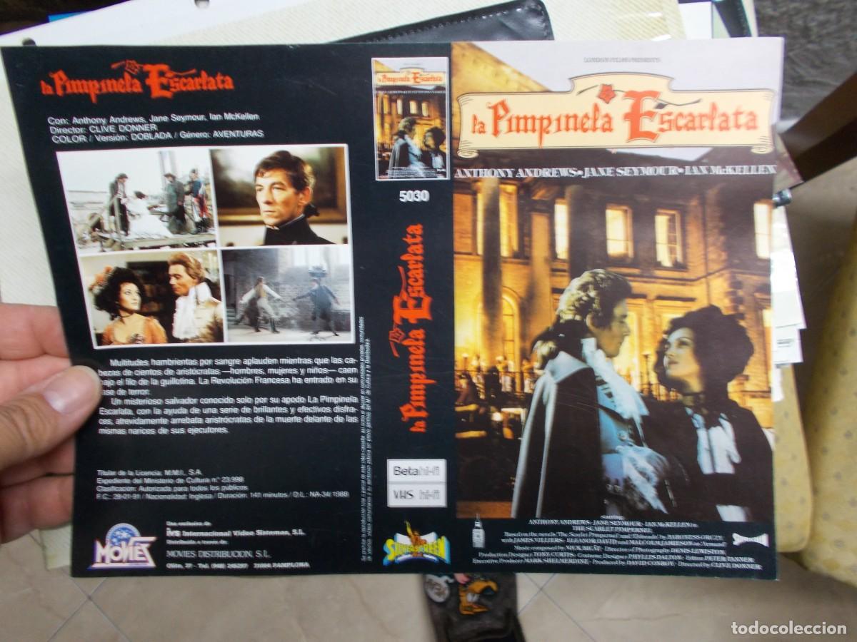 Cin&eacute;ma: LA PINPINELA ESCARLATA CARATULA ORIGINAL DE VIDEO CLUB SOLO CARATULA