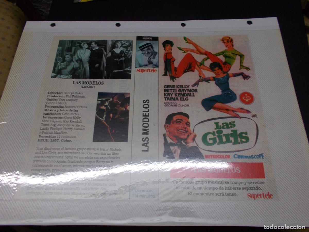 Cin&eacute;ma: LAS MODELOS , LAS GIRLS CARATULA COMERCIAL A&Ntilde;OS 80 90 SOLO CARATULA