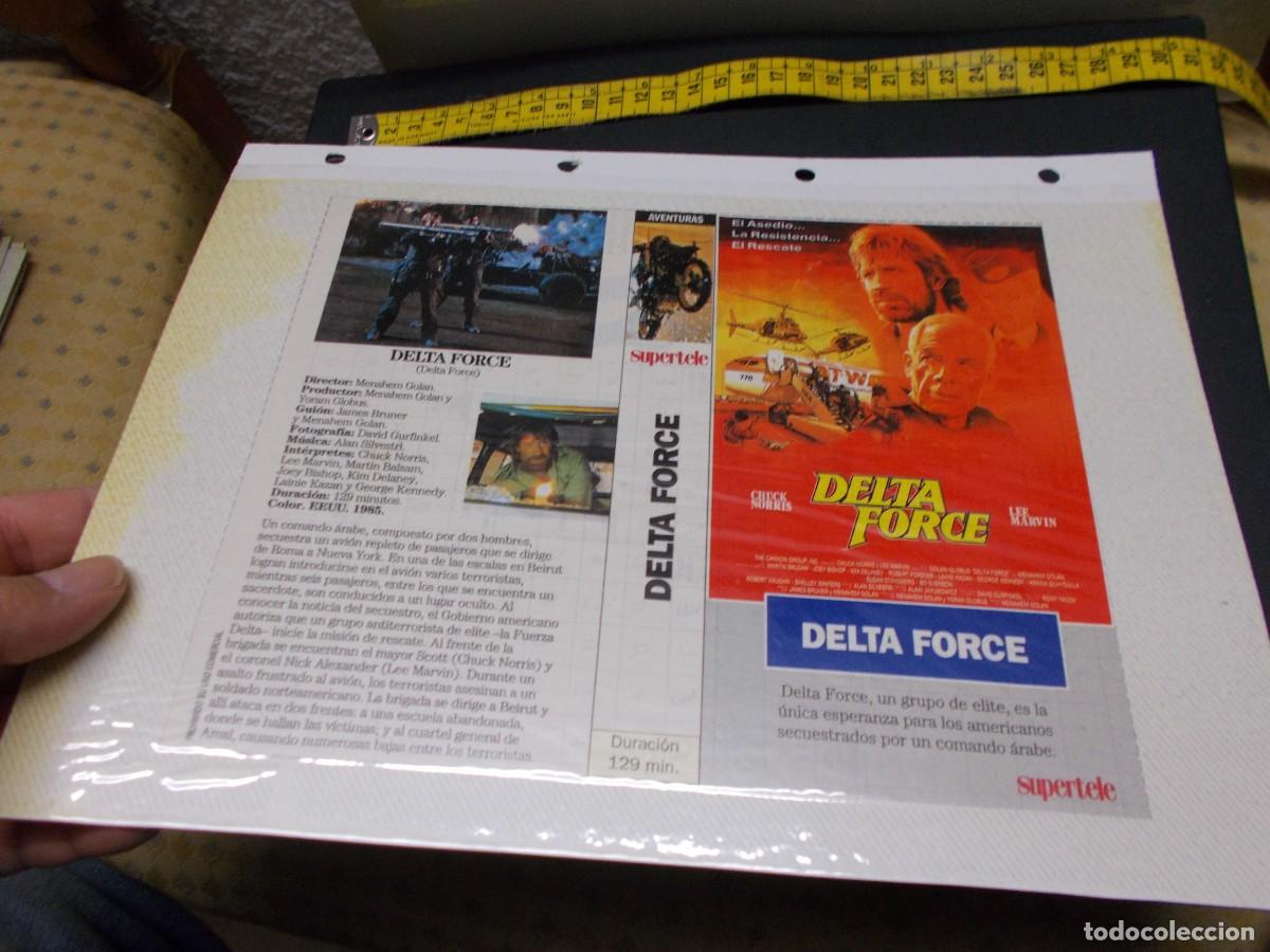 Cin&eacute;ma: DELTA FORCE CARATULA COMERCIAL A&Ntilde;OS 80 90 SOLO CARATULA Y FOLIO DE