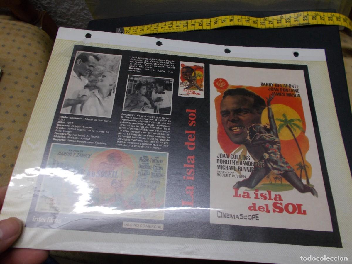 Cin&eacute;ma: LA ISLA DEL SOL CARATULA COMERCIALY FOLIO A&Ntilde;OS 80 90 SOLO CARATULA