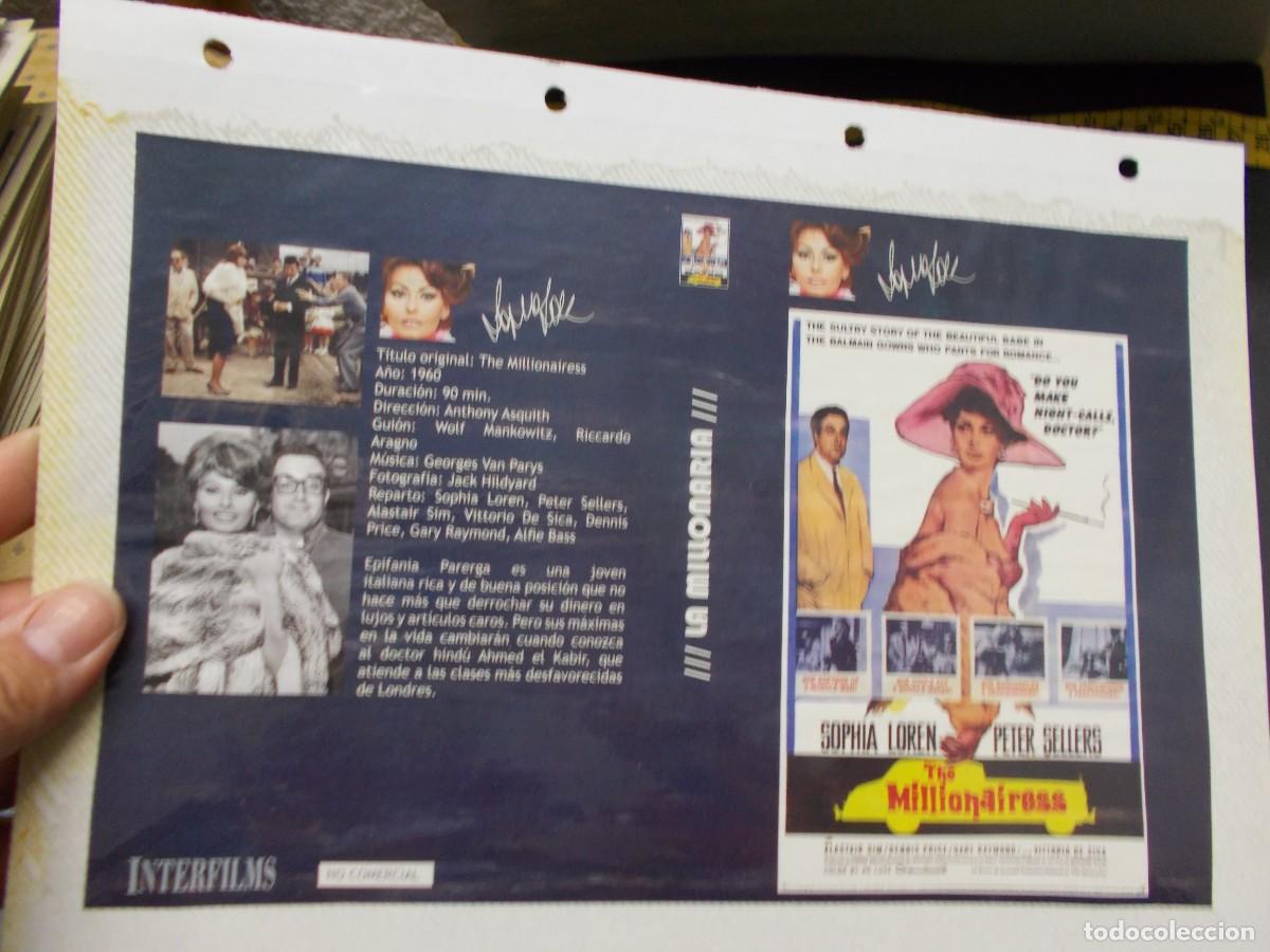Kino: LA MILLONARIA ,,CARATULA COMERCIAL A&Ntilde;OS 80 90 SOLO CARATULA,,
