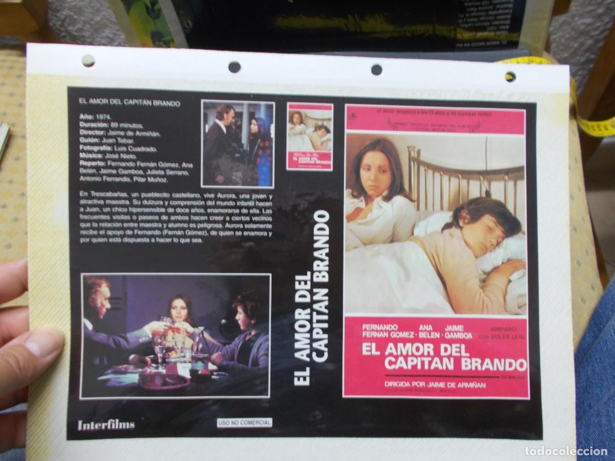 Cin&eacute;ma: EL AMOR DEL CAPITAN BRANDO ,,CARATULA COMERCIAL A&Ntilde;OS 80 90 SOLO CARATULA,,
