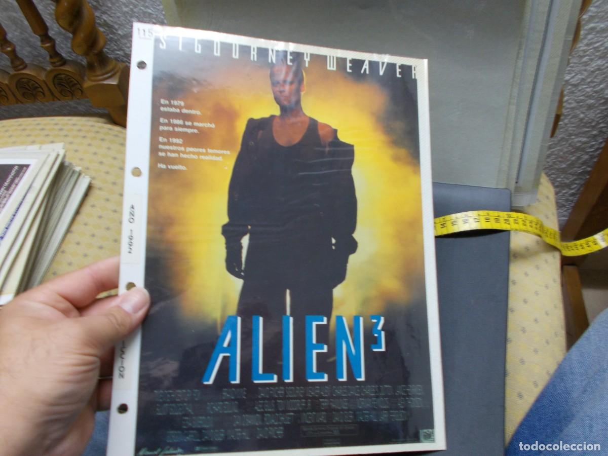 Cin&eacute;ma: ALIEN 3 ,,CARATULA COMERCIAL, Y FOLIO A&Ntilde;OS 80 90 SOLO CARATULA,,