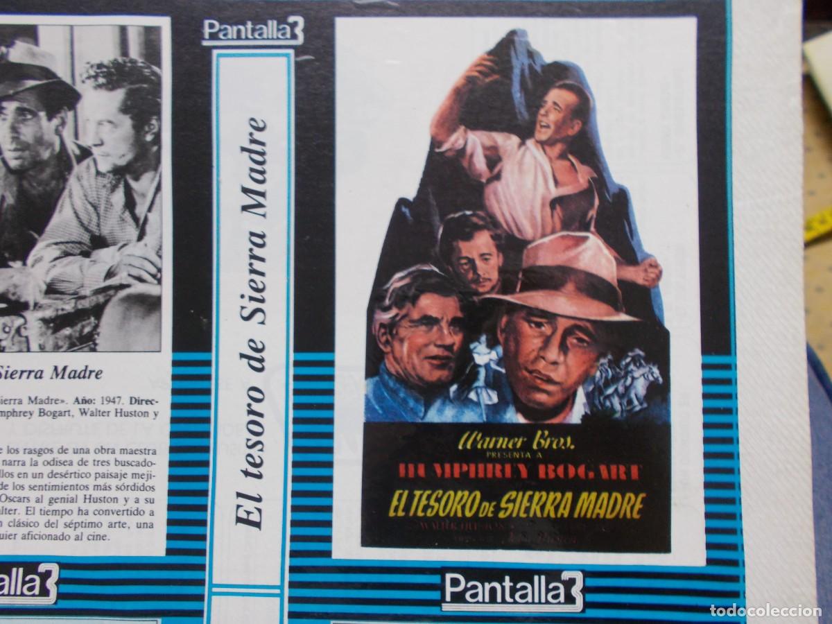 Kino: EL TESORO DE SIERRA MADRE ,,CARATULA COMERCIAL, MAS FOLIO A&Ntilde;OS 80 90 SOLO CARATULA,,