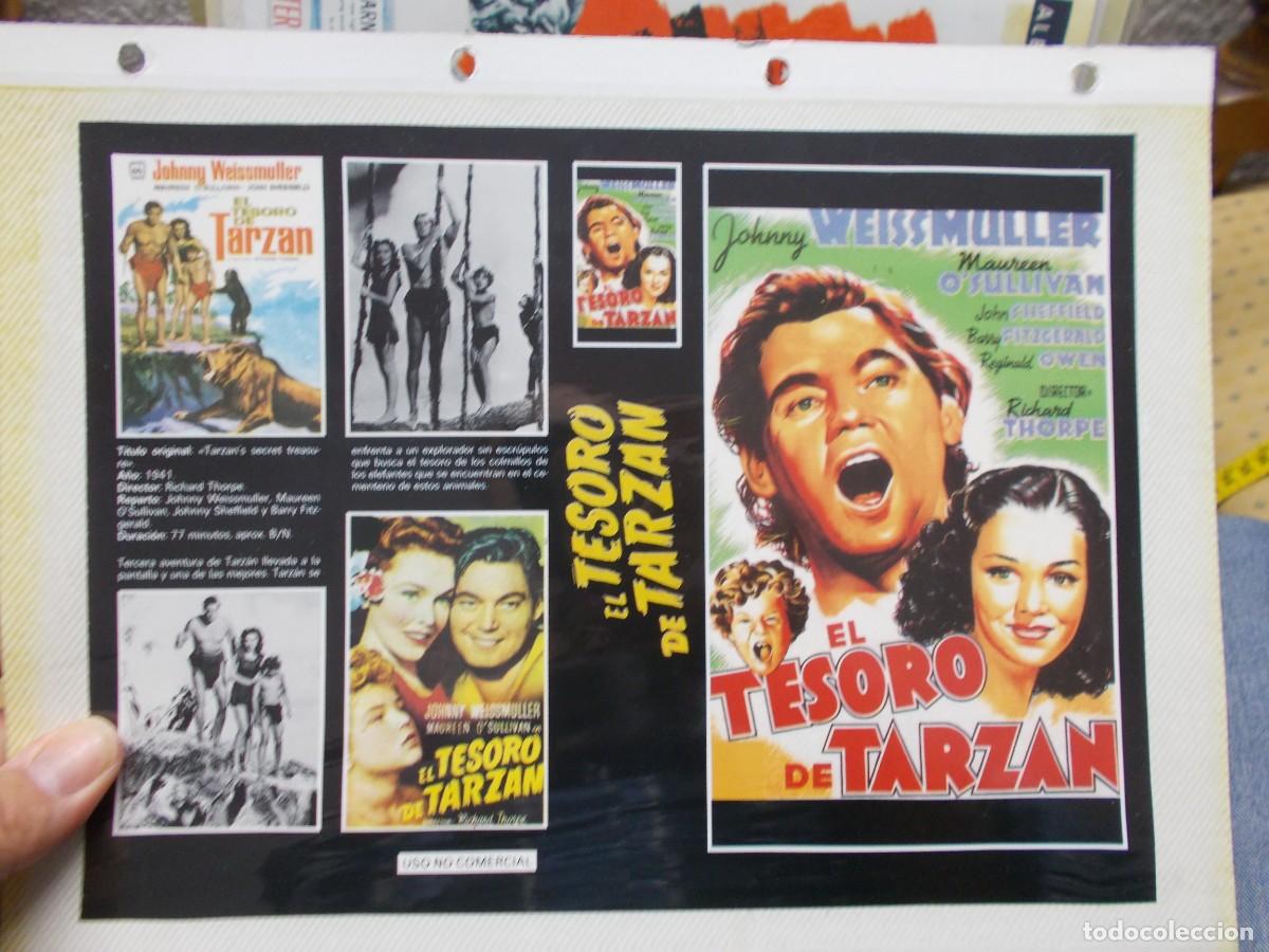 Kino: EL TESORO DE TARZAN ,,CARATULA COMERCIAL, MAS FOLIO A&Ntilde;OS 80 90 SOLO CARATULA,,