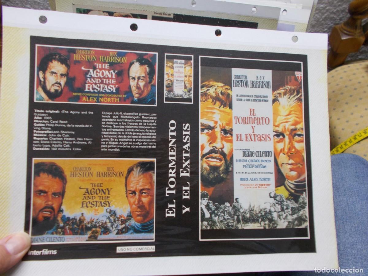 Kino: EL TORMENTO Y EL EXTASIS ,,CARATULA COMERCIAL, MAS FOLIO A&Ntilde;OS 80 90 SOLO CARATULA,,