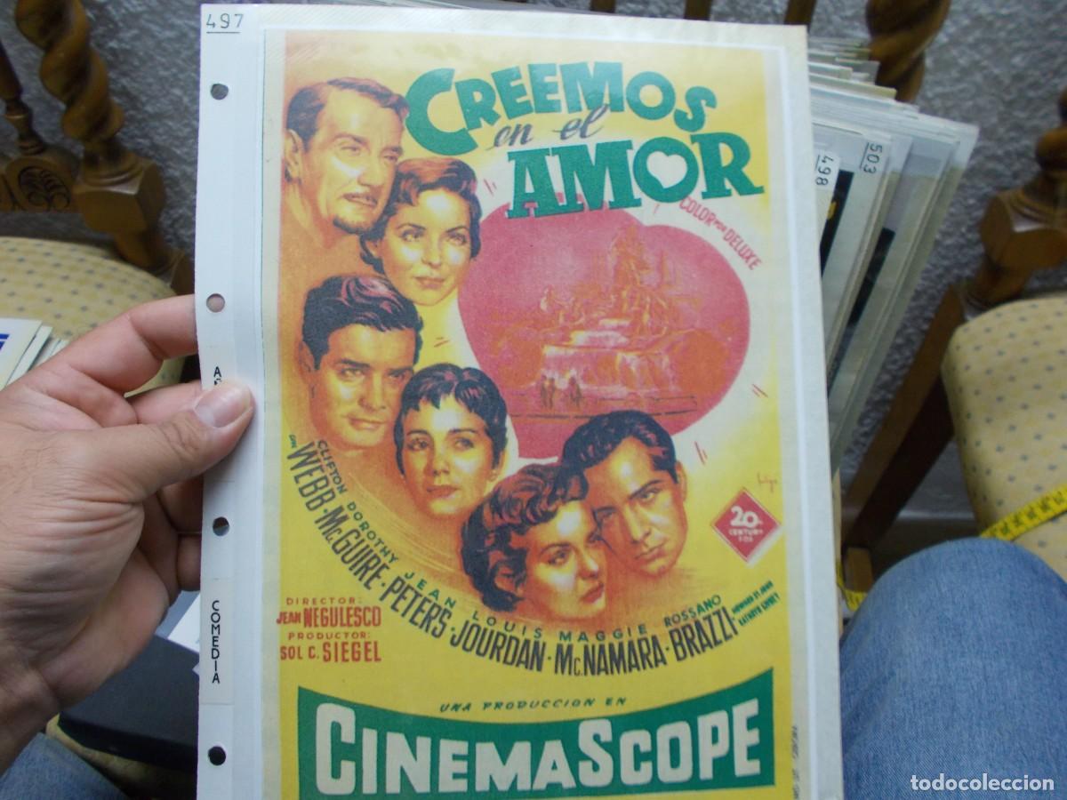 Kino: CREEMOS EN EL AMOR ,,CARATULA COMERCIAL , MAS FOLIO A&Ntilde;OS 80 90 SOLO CARATULA,,
