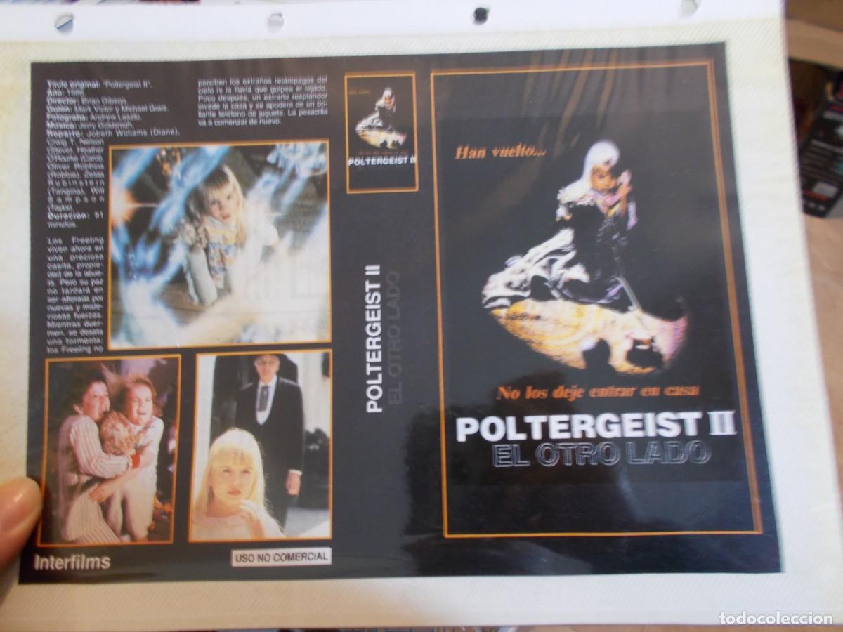 Cinema: POLTERGEIST 2 ,, CARATULA COMERCIAL MAS FOLIO SOLO CARATULA, Y FOLIO ..
