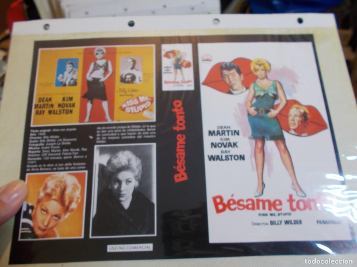 Cine: BESAME TONTO ,, CARATULA COMERCIAL MAS FOLIO SOLO CARATULA, Y FOLIO ..