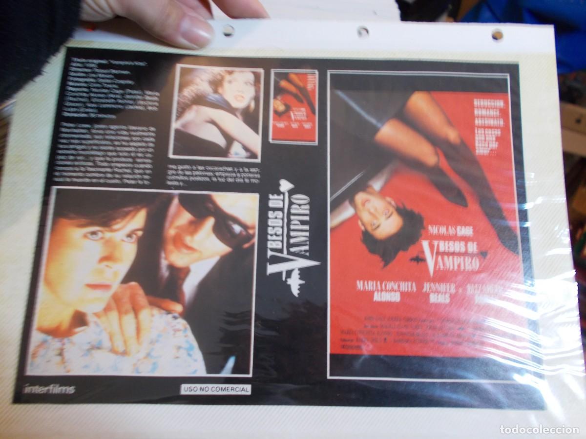 Cine: BESOS DE VAMPIRO ,, CARATULA COMERCIAL MAS FOLIO SOLO CARATULA, Y FOLIO ..