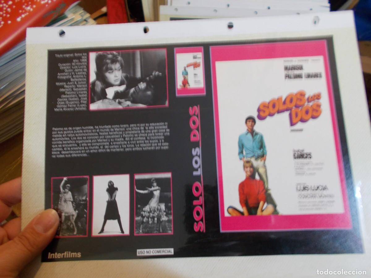 Cine: SOLO LOS DOS ,, CARATULA COMERCIAL MAS FOLIO SOLO CARATULA, Y FOLIO ..