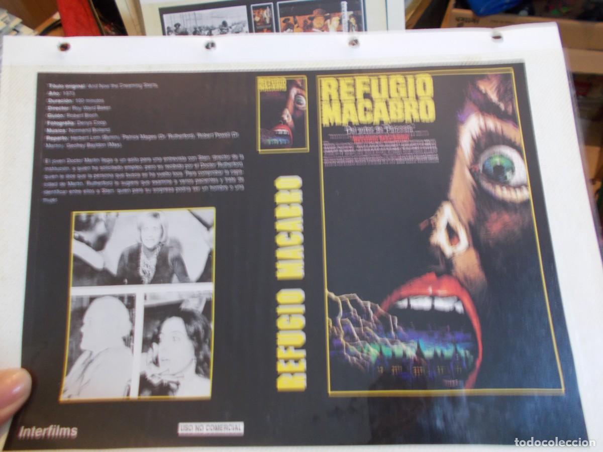 Cine: REFUGIO MACABRO ,, CARATULA COMERCIAL MAS FOLIO SOLO CARATULA, Y FOLIO ..