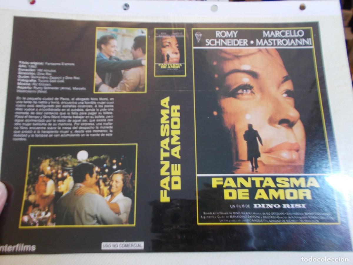Cine: FANTASMA DE AMOR ,, CARATULA COMERCIAL MAS FOLIO SOLO CARATULA, Y FOLIO ..