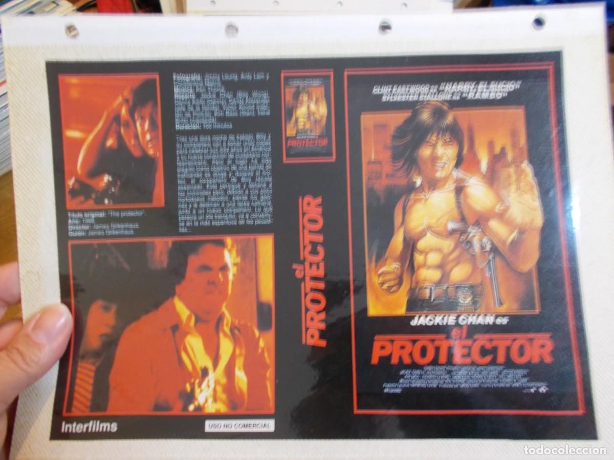 Cine: EL PROTECTOR ,, CARATULA COMERCIAL MAS FOLIO SOLO CARATULA, Y FOLIO ..