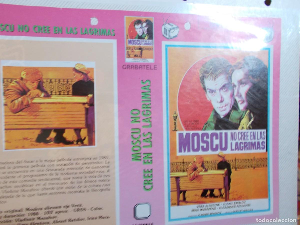 Cine: MOSCU NO CREE EN LAS LAGRIMAS ,, CARATULA COMERCIAL MAS FOLIO SOLO CARATULA, Y FOLIO ..