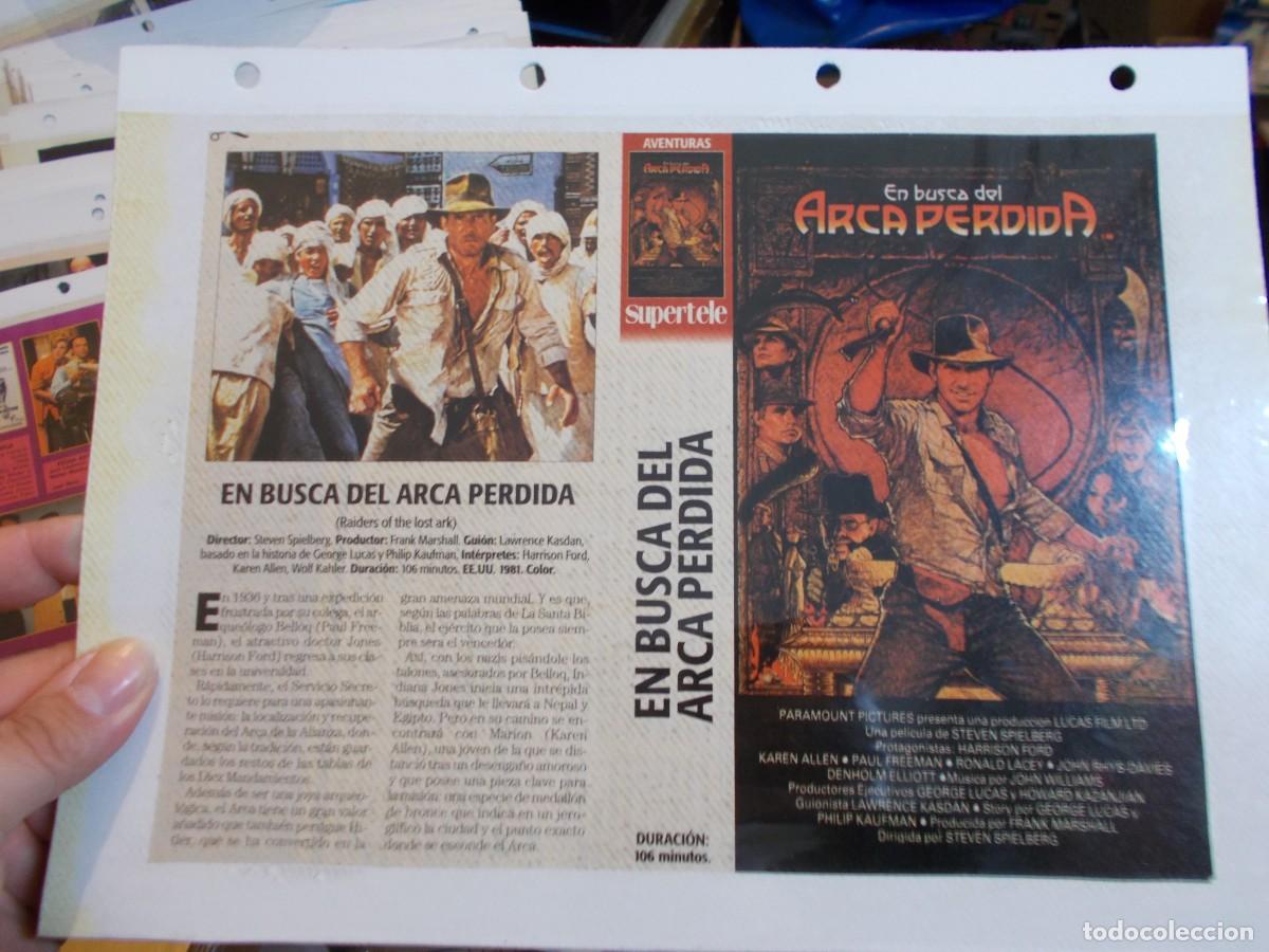 Cine: EN BUSCA DEL ARCA PERDIDA ,, CARATULA COMERCIAL MAS FOLIO SOLO CARATULA, Y FOLIO ..