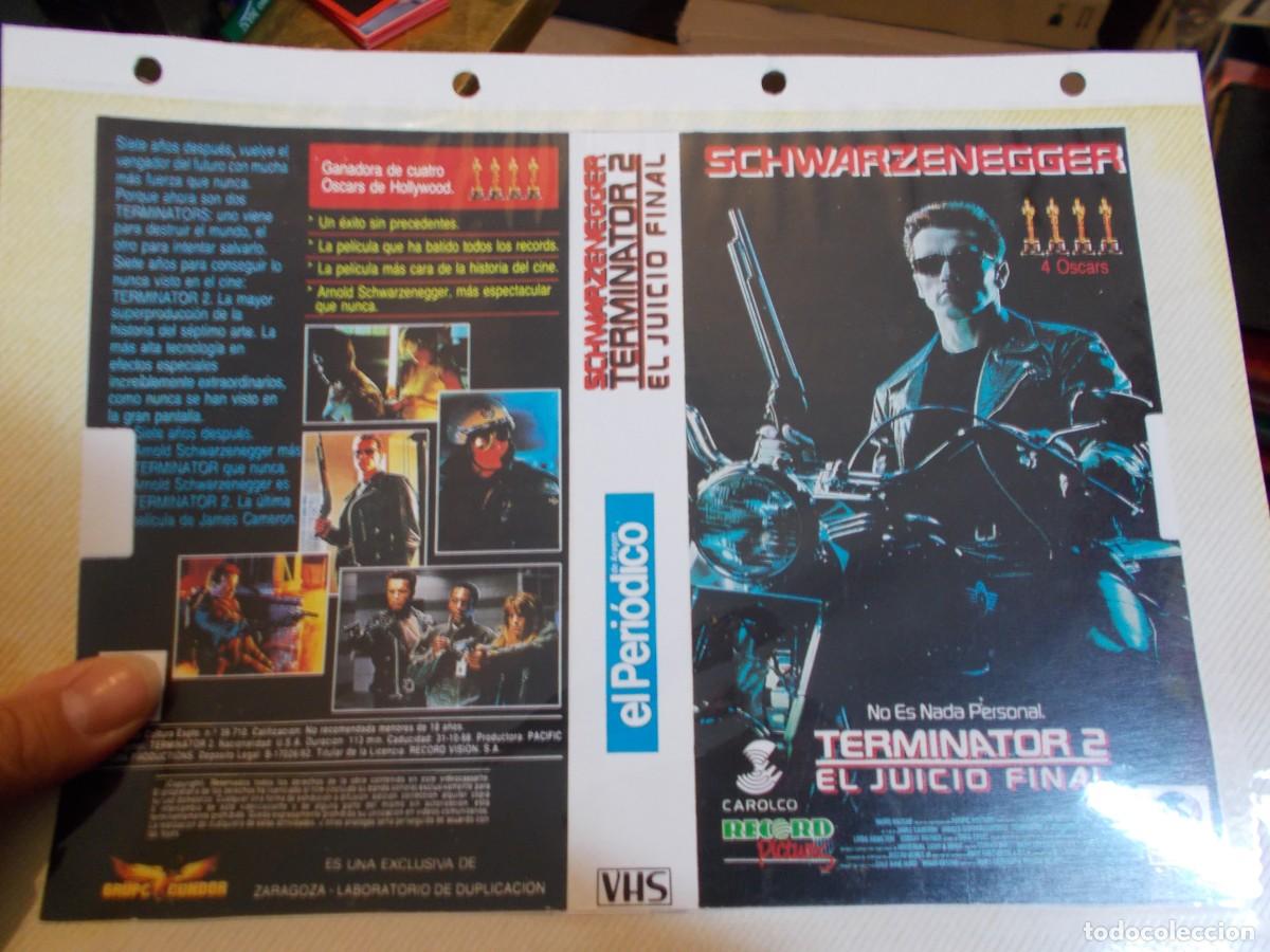 Cine: TERMINATOR 2 ,SOLO CARATULA CARATULA COMERCIAL MAS FOLIO