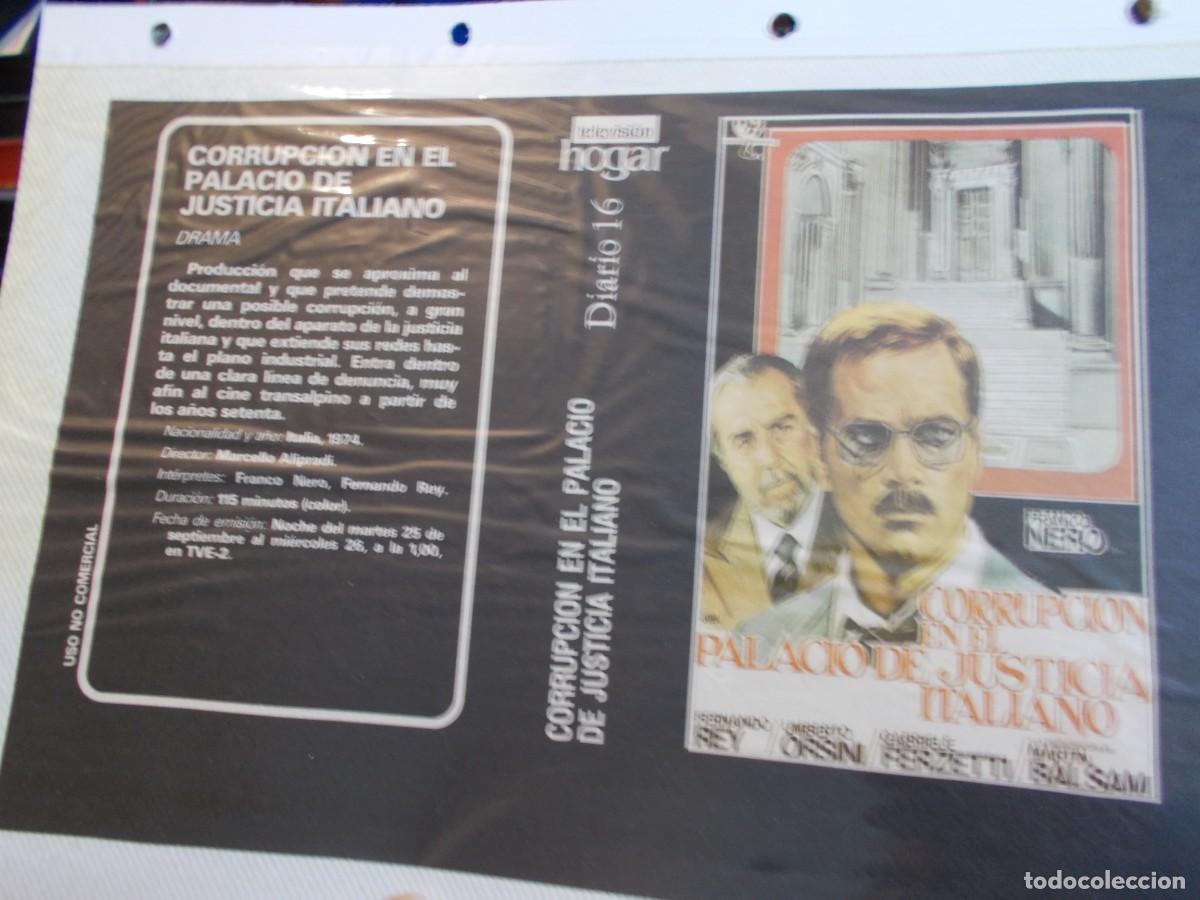 Cinema: CORRUPCION EN EL PALACIO DE JUSTICIA ITALIANO ,SOLO CARATULA CARATULA COMERCIAL MAS FOLIO