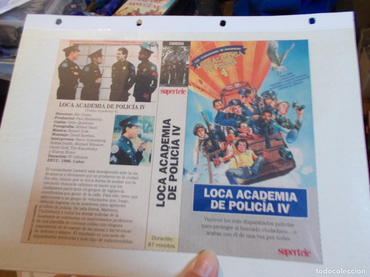 Cinema: LOCA ACADEMIA DE POLICIA I V ,SOLO CARATULA CARATULA COMERCIAL MAS FOLIO