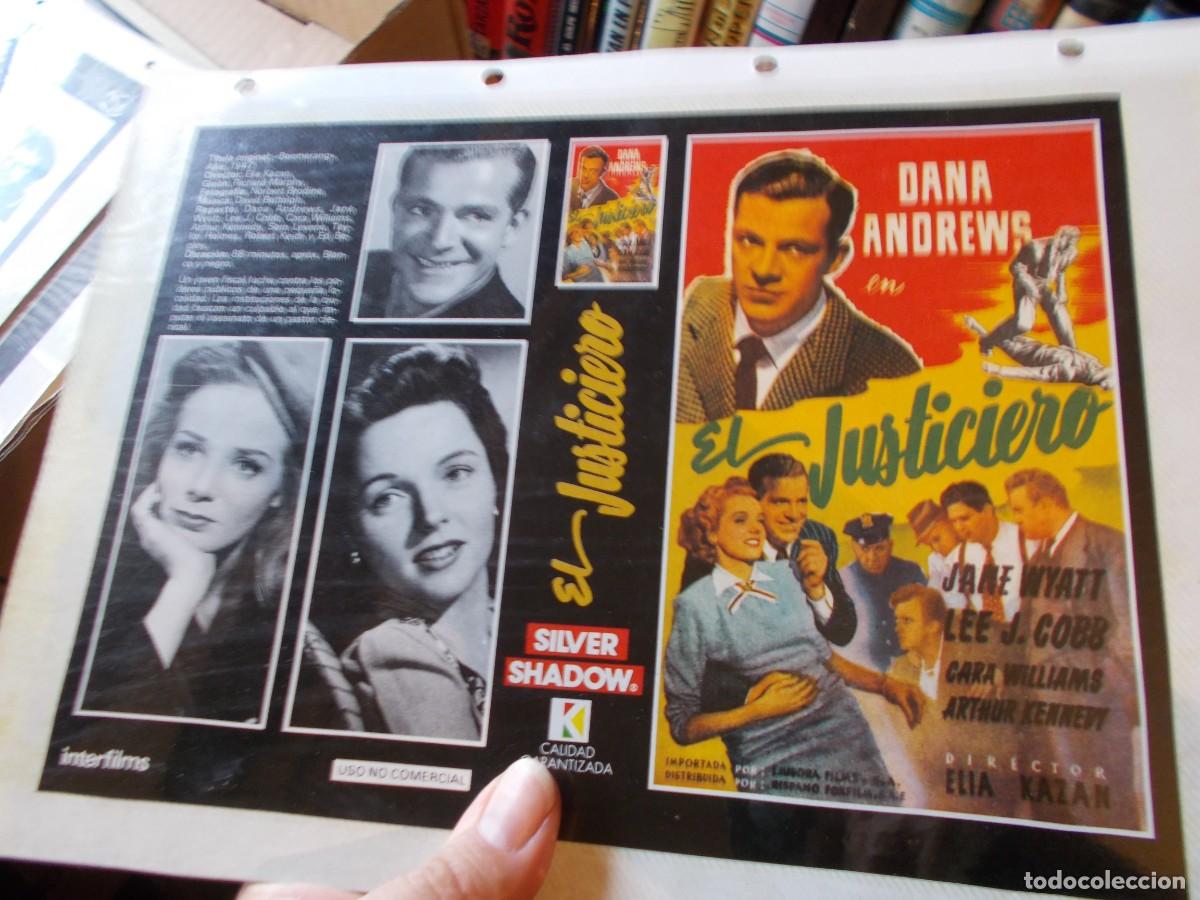 Cin&eacute;ma: EL JUSTICIERO ,SOLO FOLIO PUBLICITARIO Y CARATULA COMERCIAL A&Ntilde;OS 80 90