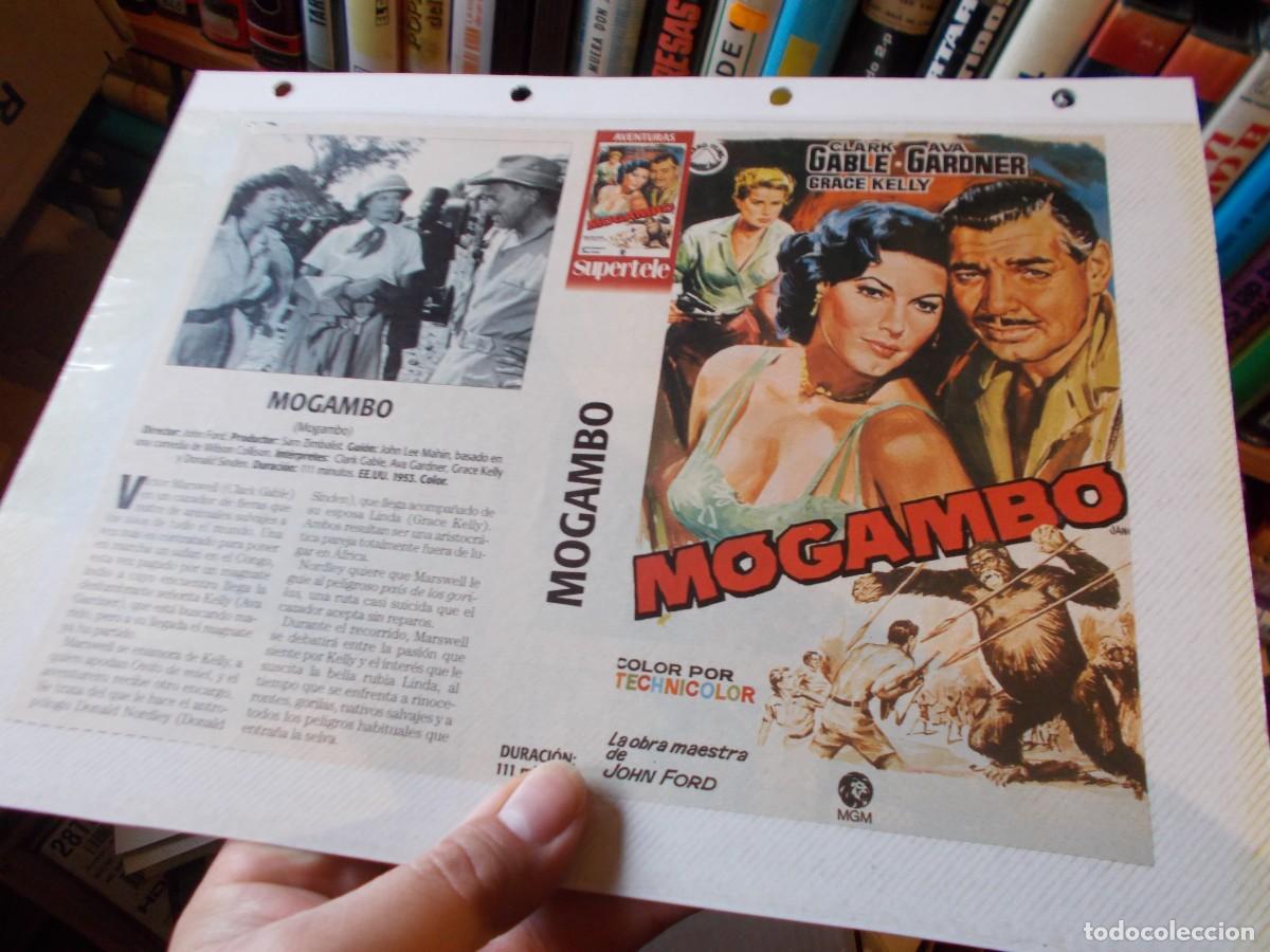 Cin&eacute;ma: MOGAMBO ,SOLO FOLIO PUBLICITARIO Y CARATULA COMERCIAL A&Ntilde;OS 80 90