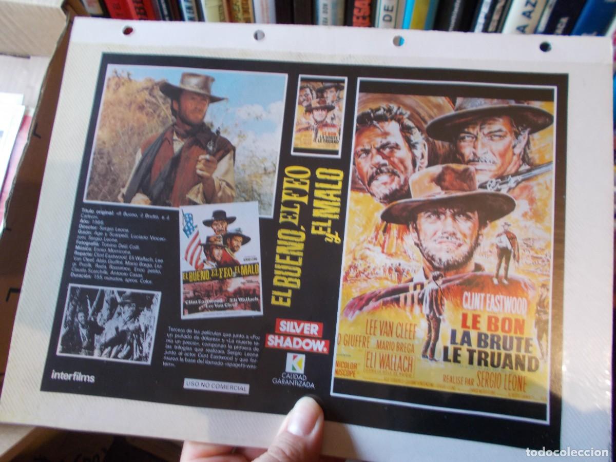 Cin&eacute;ma: EL BUENO EL FEO Y EL MALO ,SOLO FOLIO PUBLICITARIO Y CARATULA COMERCIAL A&Ntilde;OS 80 90
