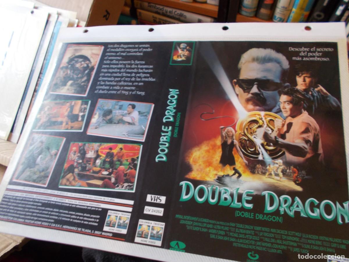 Cin&eacute;ma: DOUBLE DRAGON ,SOLO FOLIO PUBLICITARIO Y CARATULA COMERCIAL A&Ntilde;OS 80 90