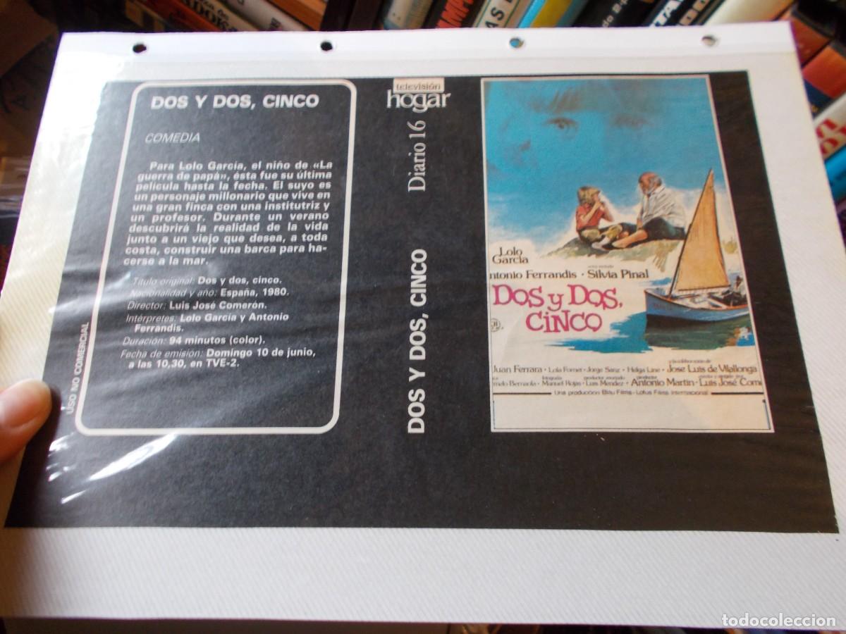 Cin&eacute;ma: DOS Y DOS CINCO ,SOLO FOLIO PUBLICITARIO Y CARATULA COMERCIAL A&Ntilde;OS 80 90