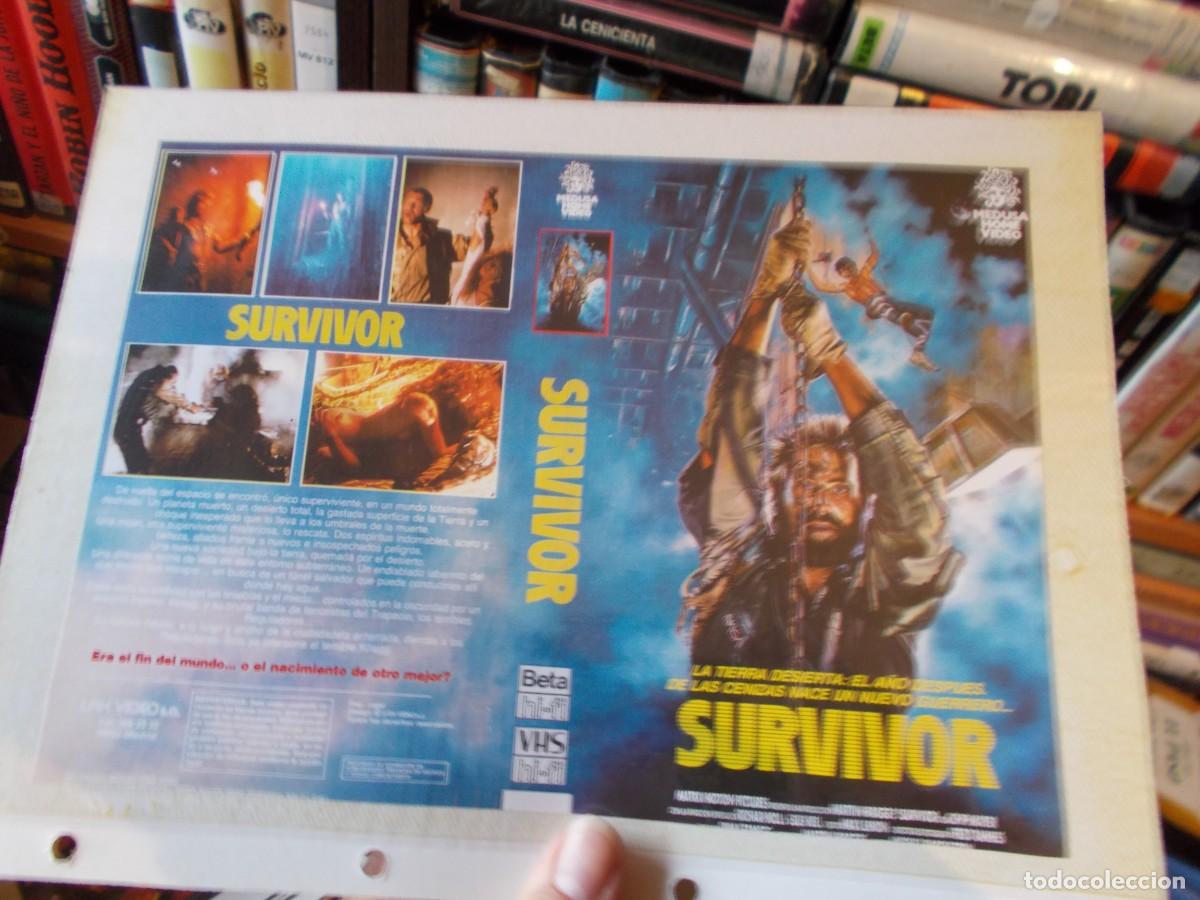 Cinema: SURVIVOR ,SOLO FOLIO PUBLICITARIO Y CARATULA COMERCIAL A&Ntilde;OS 80 90