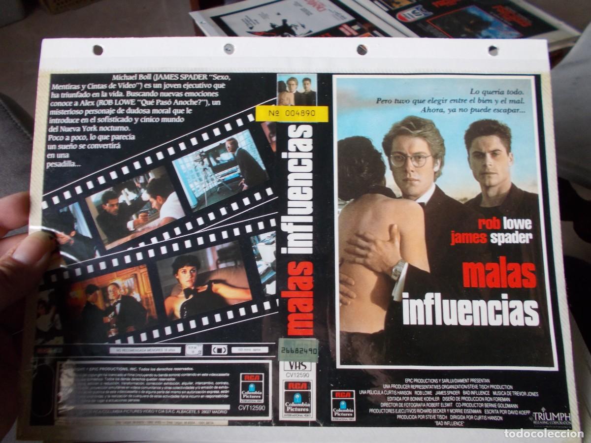 Cinema: MALAS INFLUENCIAS ,,CARATULA ORIGINAL SOLO CARATULA