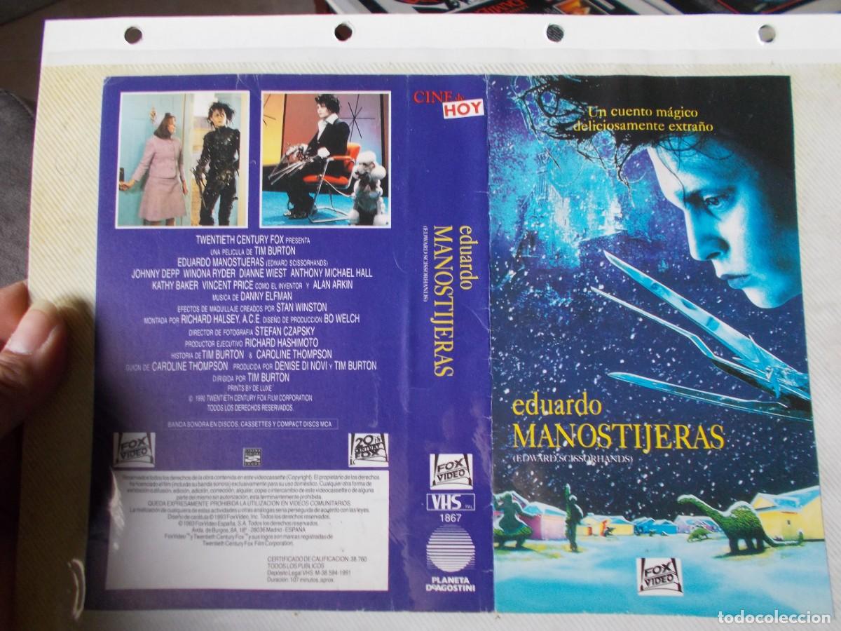 Cinema: EDUARDO MANOS TIJERAS ,,CARATULA ORIGINAL SOLO CARATULA
