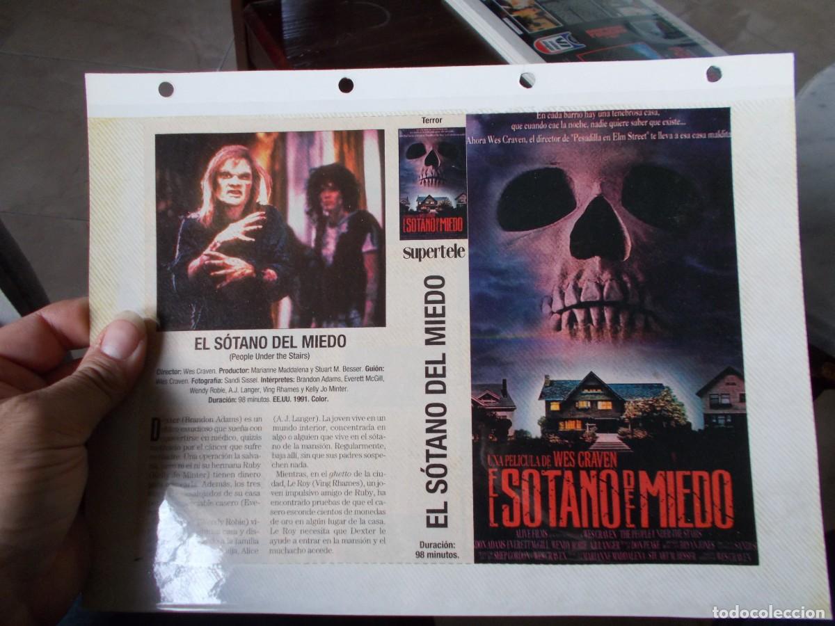 Cin&eacute;ma: EL SOTANO DEL MIEDO SOLO CARATULA COMERCIAL,Y PORTADA TAMA&Ntilde;O FOLIO,