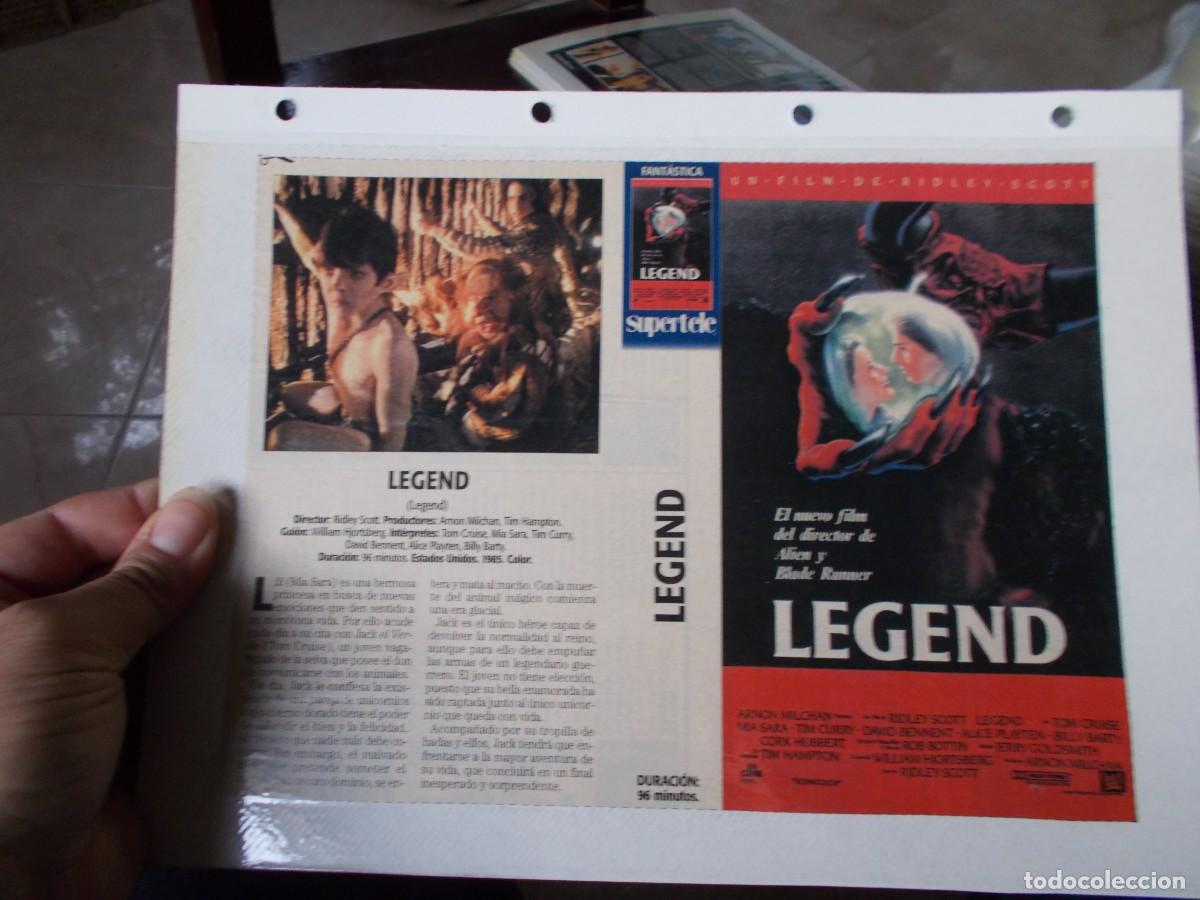 Cinema: LEGEND SOLO CARATULA COMERCIAL,Y PORTADA TAMA&Ntilde;O FOLIO,