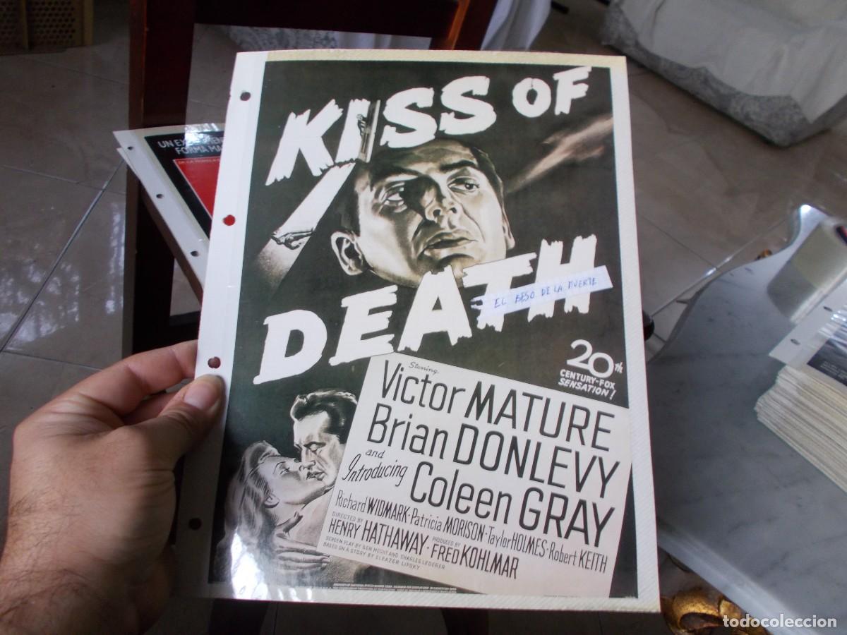 Cin&eacute;ma: EL BESO DE LA MUERTE ,, SOLO PORTADA TAMA&Ntilde;O FOLIO , ,,,