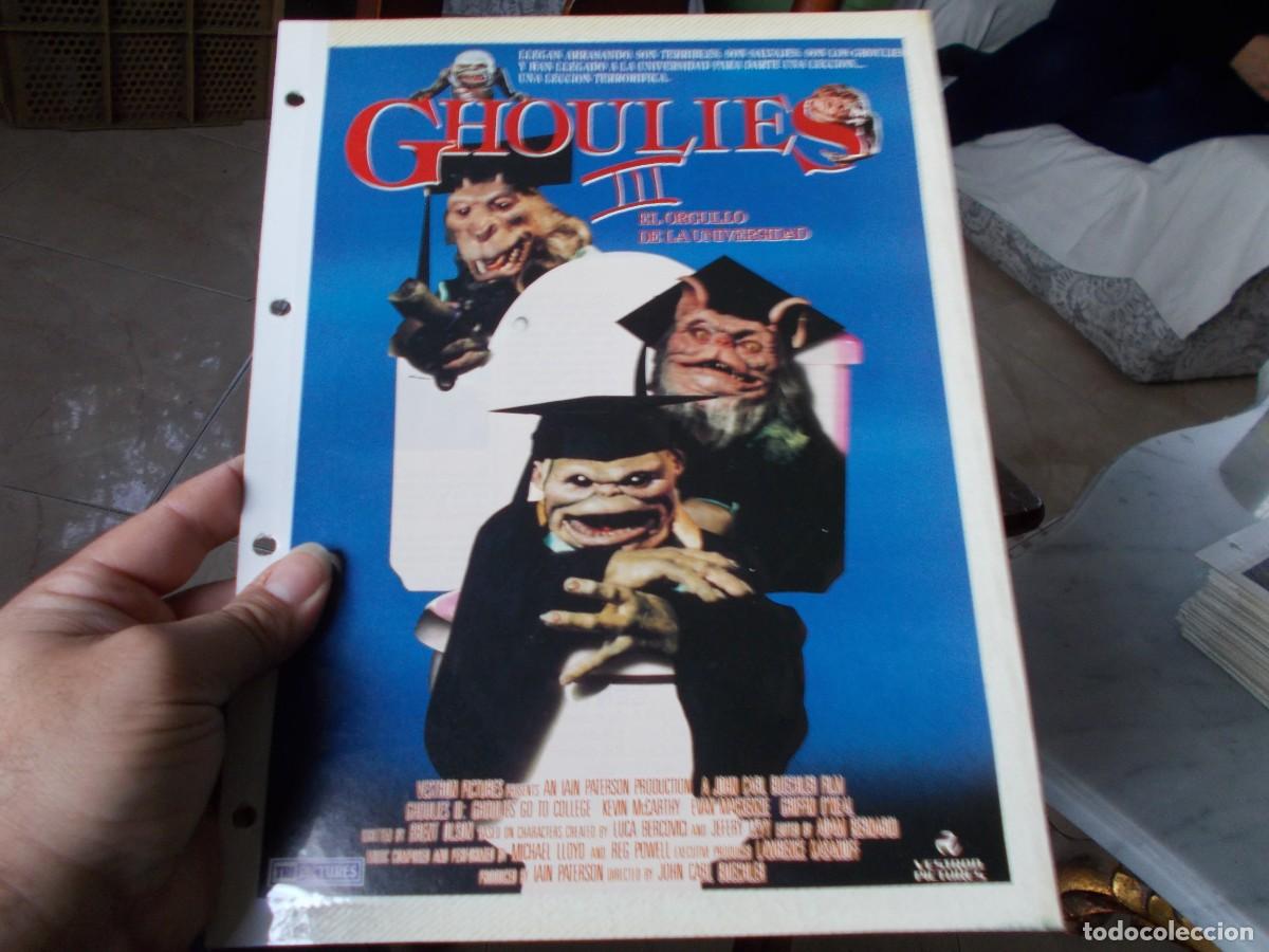 Cinema: GHOULIES ,, SOLO PORTADA TAMA&Ntilde;O FOLIO , ,,,