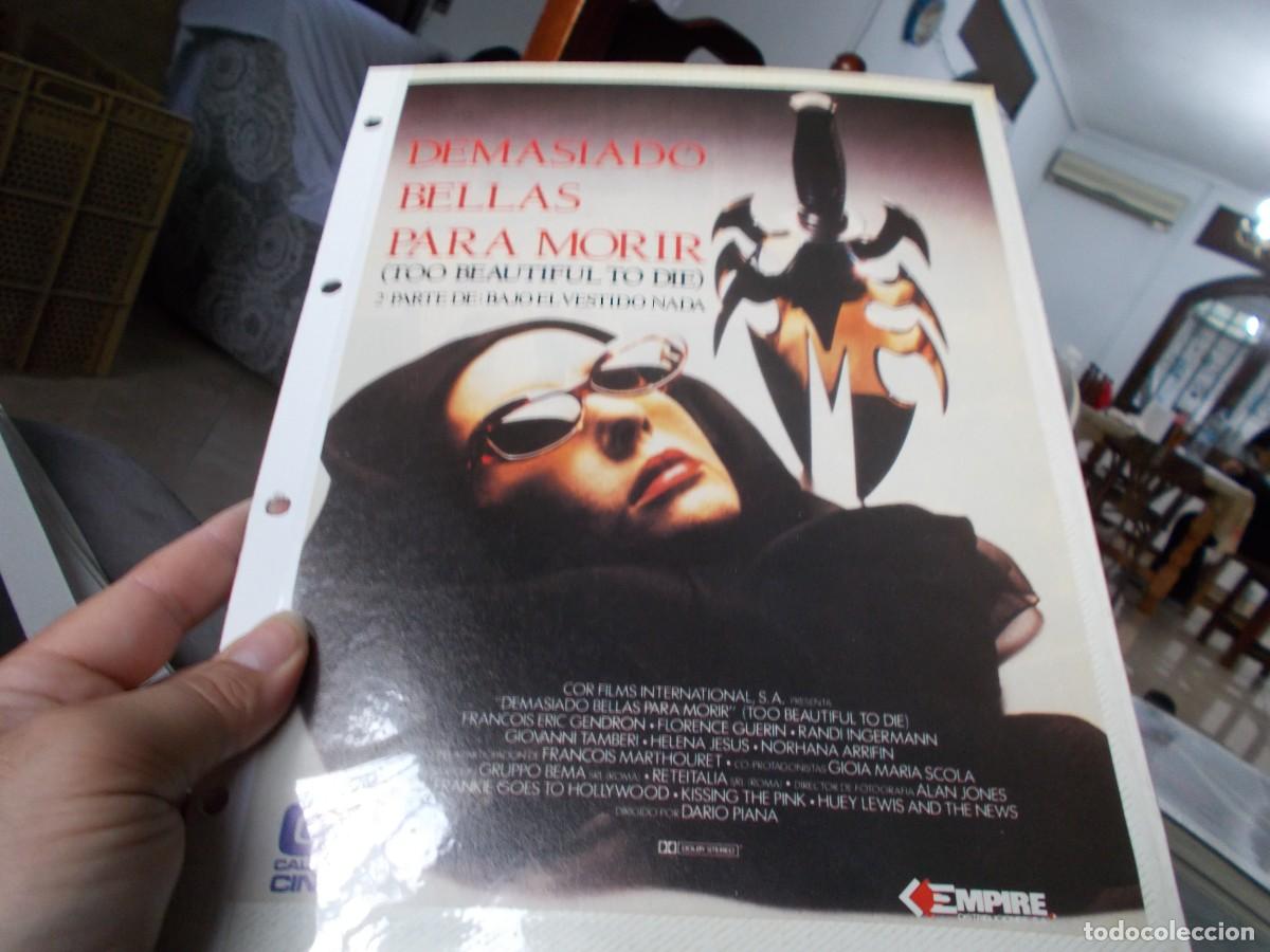 Cinema: DEMASIADO BELLAS PARA MORIR ,, SOLO PORTADA TAMA&Ntilde;O FOLIO , ,,,