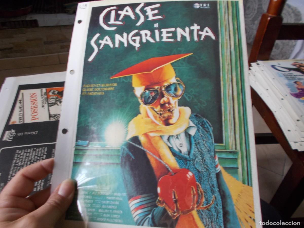 Cinema: CLASE SANGRIENTA ,, SOLO PORTADA TAMA&Ntilde;O FOLIO , ,,,