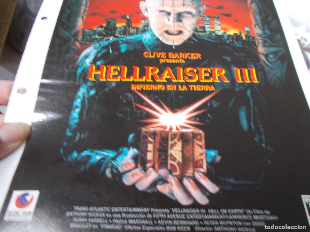 Cine: HELLRAISER ,, SOLO PORTADA TAMA&Ntilde;O FOLIO , ,,, - Foto 2