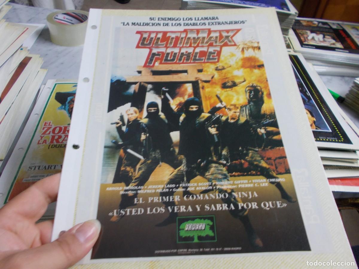 Cinema: ULTIMAX FORCE ,,PORTADA TAMA&Ntilde;O FOLIO SOLO PORTADA ,,