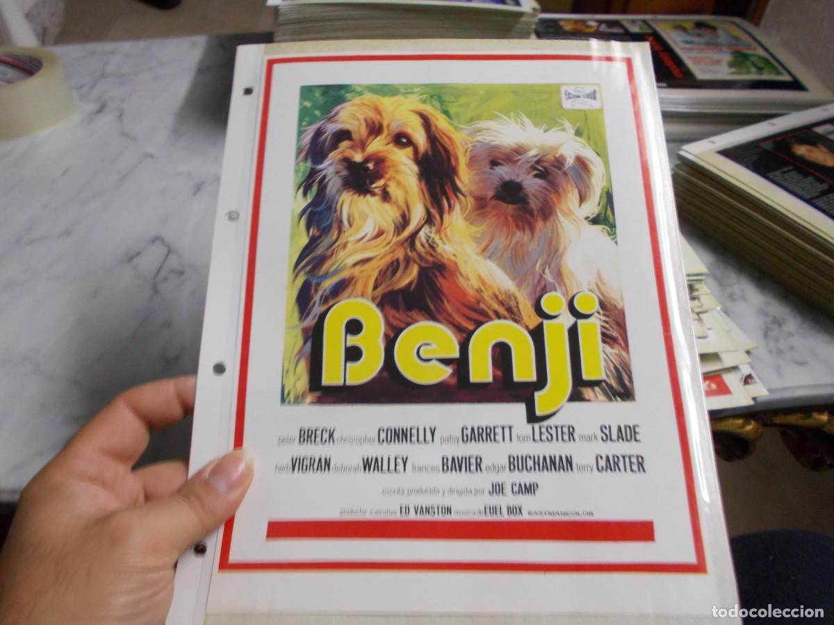 Cinema: BENJI,,PORTADA TAMA&Ntilde;O FOLIO SOLO PORTADA ,,