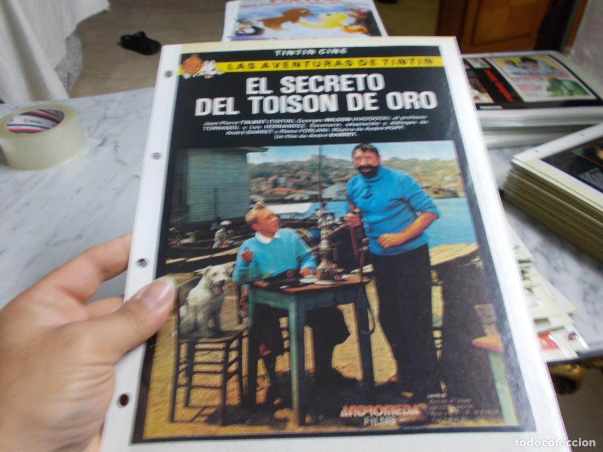 Cinema: TINTIN EL SECRETO DEL TOISON DE ORO ,,PORTADA TAMA&Ntilde;O FOLIO SOLO PORTADA ,,