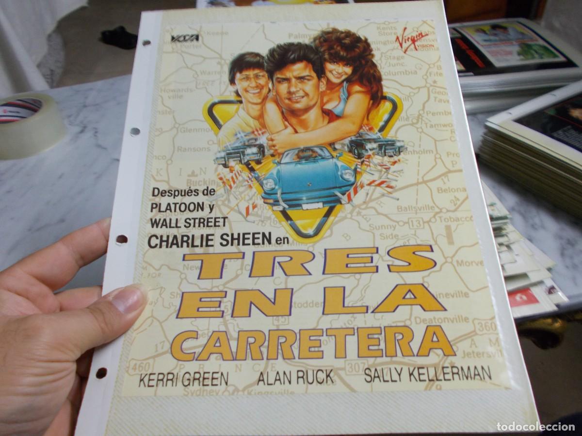 Cinema: TRES EN LA CARRETERA ,,PORTADA TAMA&Ntilde;O FOLIO SOLO PORTADA ,,