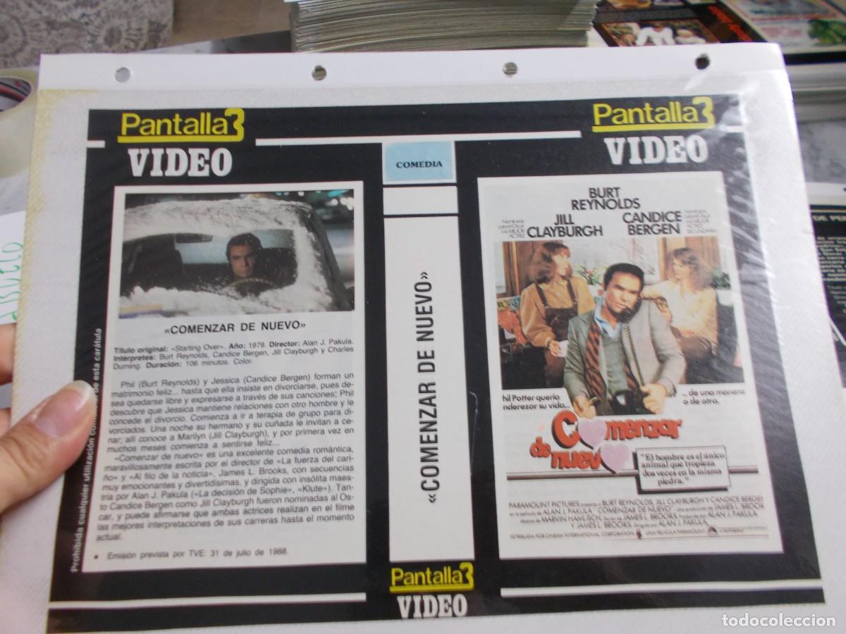 Cin&eacute;ma: COMENZAR DE NUEVO,,,CARATULA COMERCIAL A&Ntilde;OS 80 90 SOLO CARATULA ,,