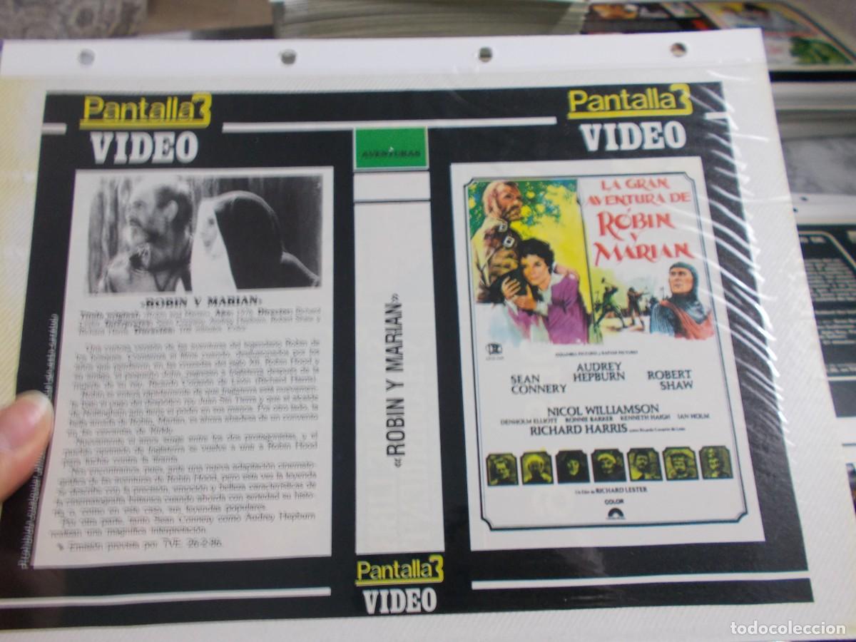 Cinema: ROBIN Y MARIAN ,,,CARATULA COMERCIAL A&Ntilde;OS 80 90 SOLO CARATULA ,,