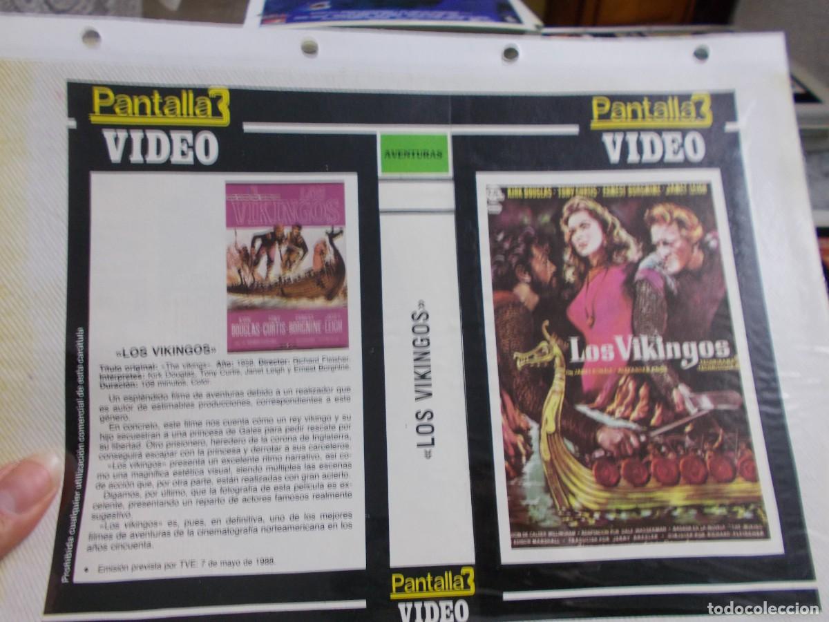 Cinema: LOS VIKINGOS ,,,CARATULA COMERCIAL A&Ntilde;OS 80 90 SOLO CARATULA ,,